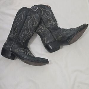 Dan Post Black and Gray Western Cowboy Boots 10D